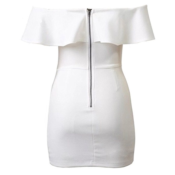 Off Shoulder Señorita Bodycon Fitted Dress - Picture 6 of 8